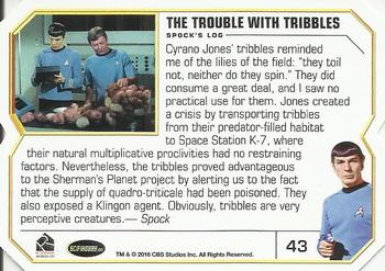 2016 Rittenhouse Star Trek The Original Series 50th Anniversary #43 The Trouble With Tribbles Back