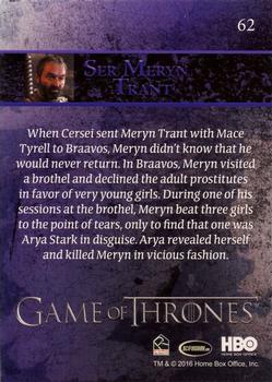 2016 Rittenhouse Game of Thrones Season 5 #62 Meryn Trant Back