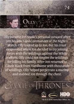 2016 Rittenhouse Game of Thrones Season 5 #74 Olly Back