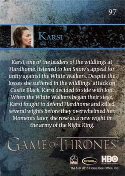 2016 Rittenhouse Game of Thrones Season 5 #97 Karsi Back