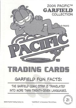 2004 Pacific Garfield - Vinyl Cling Stickers #21 Bad to the bone Back
