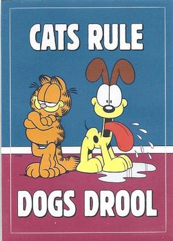 2004 Pacific Garfield - Vinyl Cling Stickers #22 Cats rule dogs drool Front