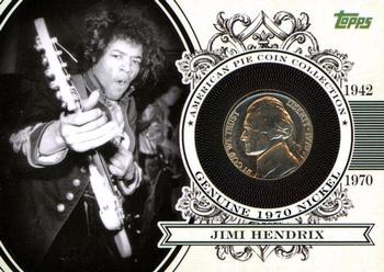2011 Topps American Pie - Coin Collection Nickel #APCC11 Jimi Hendrix Front