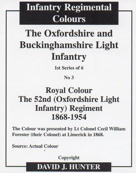 2007 Regimental Colours : The Oxfordshire and Buckinghamshire Light Infantry 1st Series #3 Royal Colour 52nd Foot 1868-1954 Back