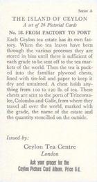 1955 Ceylon Tea Centre The Island of Ceylon #18 From Factory to Port Back
