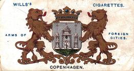 1912 Wills's Arms of Foreign Cities #3 Copenhagen Front