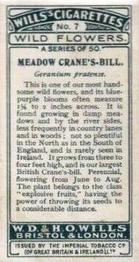 1923 Wills's Wild Flowers #7 Meadow Crane's Bill Back