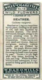 1923 Wills's Wild Flowers #13 Heather Back
