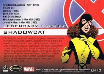 2009 Rittenhouse X-Men Archives - Legendary Heroes #LH10 Shadowcat Back