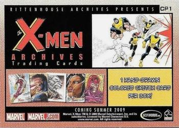 2009 Rittenhouse X-Men Archives - Promos #CP1 Emerald City ComicCon Back