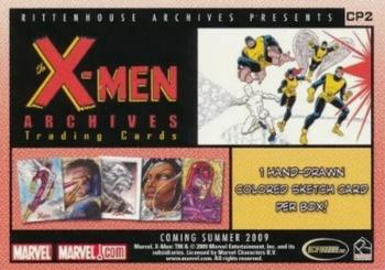 2009 Rittenhouse X-Men Archives - Promos #CP2 Philly Non-Sports Show Back