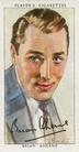1938 John Player & Sons Film Stars Third Series #1 Brian Aherne Front