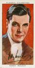 1938 Player's Film Stars Third Series #27 Barry MacKay Front