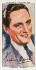1938 Player's Film Stars Third Series #28 Fredric March Front