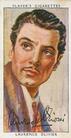 1938 Player's Film Stars Third Series #34 Laurence Olivier Front