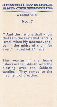 1961 Jewish Symbols and Ceremonies Part 1 #17 Sabbath Candles Back