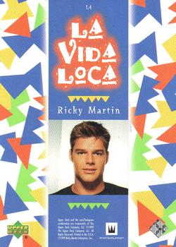 1999 Upper Deck Ricky Martin - La Vida Loca Rainbow Foil #L4 Ricky 4 Back