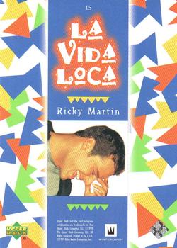 1999 Upper Deck Ricky Martin - La Vida Loca Rainbow Foil #L5 Ricky 5 Back