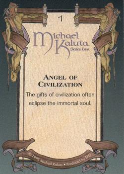1995 FPG Michael Kaluta Series 2 #1 Angel of Civilization Back