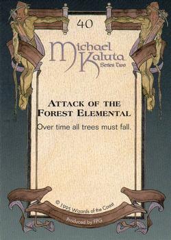 1995 FPG Michael Kaluta Series 2 #40 Attack of the Forest Elemental Back