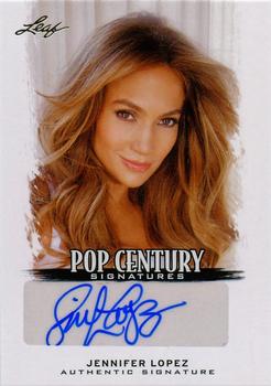 2012 Leaf Pop Century Signatures #BA-JL1 Jennifer Lopez Front