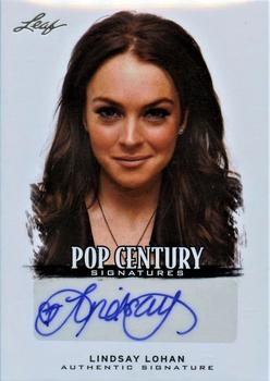 2012 Leaf Pop Century Signatures #BA-LL1 Lindsay Lohan Front
