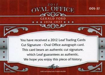 2012 Leaf Oval Office #NNO Gerald Ford Back