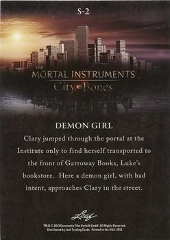 2013 Leaf The Mortal Instruments: City of Bones #S-2 Demon Girl Back