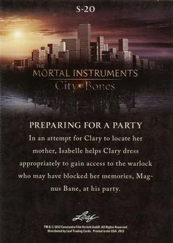 2013 Leaf The Mortal Instruments: City of Bones #S-20 Preparing For A Party Back