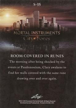 2013 Leaf The Mortal Instruments: City of Bones #S-35 Room Covered In Runes Back