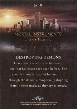 2013 Leaf The Mortal Instruments: City of Bones #S-49 Destroying Demons Back