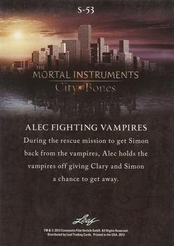 2013 Leaf The Mortal Instruments: City of Bones #S-53 Alec Fighting Vampires Back
