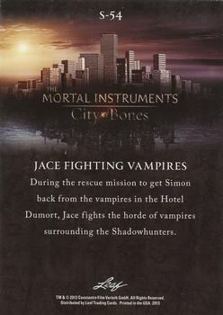 2013 Leaf The Mortal Instruments: City of Bones #S-54 Jace Fighting Vampires Back