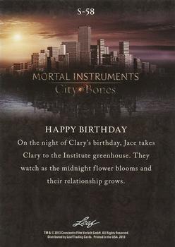 2013 Leaf The Mortal Instruments: City of Bones #S-58 Happy Birthday Back