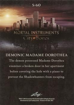 2013 Leaf The Mortal Instruments: City of Bones #S-60 Demonic Madame Dorothea Back