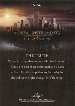 2013 Leaf The Mortal Instruments: City of Bones #S-66 The Truth Back