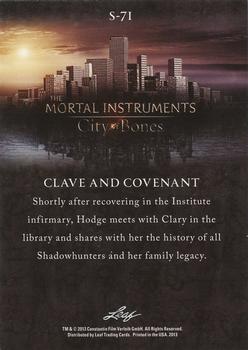 2013 Leaf The Mortal Instruments: City of Bones #S-71 Clave And Covenant Back