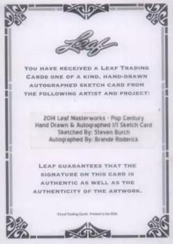 2014 Leaf Pop Century Masterworks #NNO Brande Roderick Back