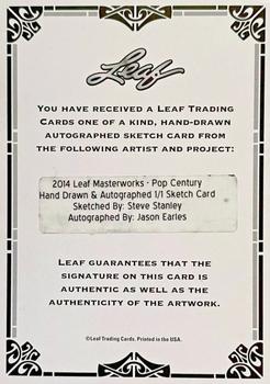 2014 Leaf Pop Century Masterworks #NNO Jason Earles Back