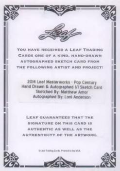 2014 Leaf Pop Century Masterworks #NNO Loni Anderson Back