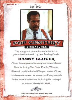 2014 Leaf Pop Century #BA-DG1 Danny Glover Back