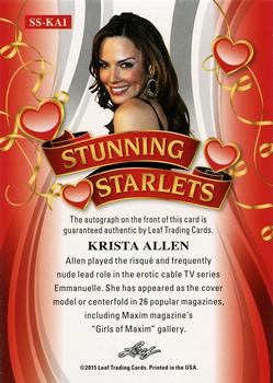 2015 Leaf Pop Century - Stunning Starlets #SS-KA1 Krista Allen Back