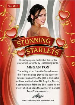 2015 Leaf Pop Century - Stunning Starlets #SS-MF1 Megan Fox Back
