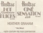 1988 Hostess Hot Summer Flicks Stickers #18 Heather Graham Back