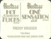 1988 Hostess Hot Summer Flicks Stickers #36 Freddy Krueger Back