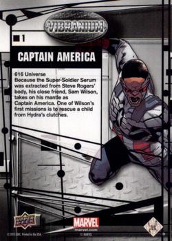 2015 Upper Deck Marvel Vibranium - Raw #1 Captain America Back