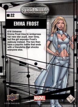 2015 Upper Deck Marvel Vibranium - Raw #22 Emma Frost Back