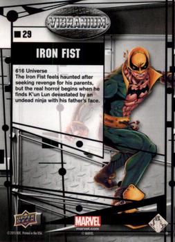2015 Upper Deck Marvel Vibranium - Raw #29 Iron Fist Back