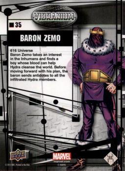 2015 Upper Deck Marvel Vibranium - Raw #35 Baron Zemo Back