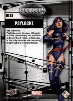 2015 Upper Deck Marvel Vibranium - Raw #38 Psylocke Back